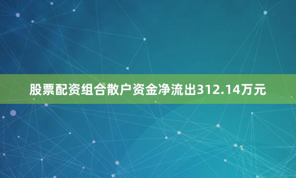 股票配资组合散户资金净流出312.14万元
