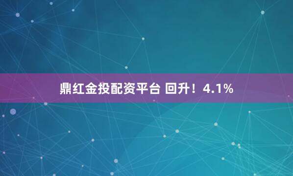 鼎红金投配资平台 回升！4.1%
